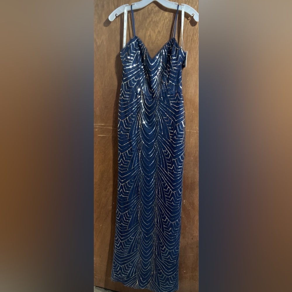 DB Studio Navy and Silver Gown